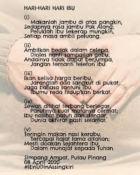 Pantun untuk ibu berisi ungkapan rasa syukur, cinta, dan pujian kepadanya. Sanusi Ibnu Din Assingkiri On Twitter Hari Hari Hari Ibu Pesan Kpd Anak Sempena Hari Ibu Lusa Ahad 10 Mei 2020 Pantunibnudinassingkiri Pantun4kerat Pantunnasihat Pantunmelayu Mohon Rt Kongsi Kepada Anak Di Seluruh Dunia Di