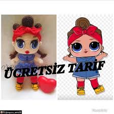 instagram da hobihaber orgucu anne35 merhaba mariansalomons tarifinden uyarlayarak yapmis oldugum lol bebek oyuncak bebek saci amigurumi oyuncak bebek lol