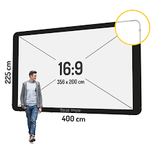 Panza pe care iti vor fi prezentate imaginile dorite e confectionata din material vinil, pentru a reda cat mai placut culorile, nuanta e alb mat, pentru. Ecran Proiectie Pentru Perete Textil 400 X 225 Cm Emag Ro