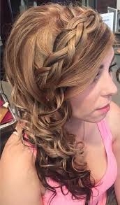 While curls can be hard to manage and style, curly curtain hairstyles offer a flattering look you can experiment with. 45 Side Hairstyles For Prom To Please Any Taste