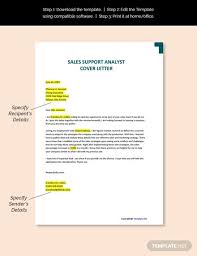 Free Sales Support Analyst Cover Letter Template Word Doc Apple Mac Pages Google Docs Cover Letter Template Free Lettering Cover Letter Template