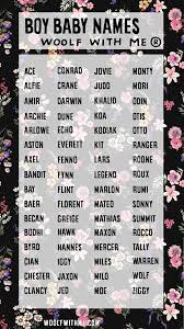 Boy Baby Names By Woolf With Me Woolfwithme Com Baby Names Baby Boy Names Baby Name List
