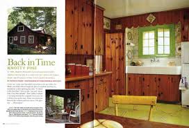 The kitchen backsplash is placed on the kitchen wall between the countertops and the wall cabinets. Betty Crafter Says Yes To The Knotty Pine Knotty Pine Kitchen Pine Kitchen Pine Kitchen Cabinets