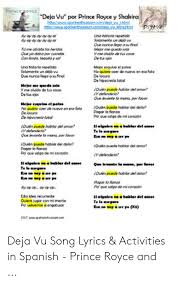 Deja Vu Por Prince Royce Y Shabira No Quiena Coer De Uvoenfot Qun Bunde Hoblor Del Dn Uiin Pusede Hoblar Del Amor Deja Vu Song Lyrics Activities In Spanish Prince Deja vu letra l prince royce ft shakira. meme