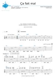 Ça fait mal, de vivre sans toi elle a mal et tu ne t'imagines même pas comme ça fait mal, de rire sans toi. Partition Guitare Christophe Mae