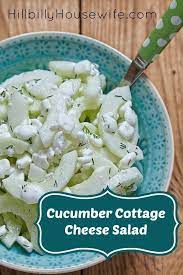 Cucumber Salad With Cottage Cheese Hillbilly Housewife Recipe Cottage Cheese Salad Cottage Cheese Recipes Cheese Salad