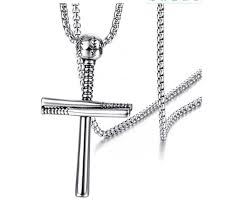 Baseball bat cross necklaces are quite the craze. Wholesale Baseball Bat Cross Pendant Necklace Gold Silver Black Color Stainless Steel Baseball Cross Pendant Necklace For Women Men Hiphop Link Jewelry Silver Pendants From Timkong 2 12 Dhgate Com