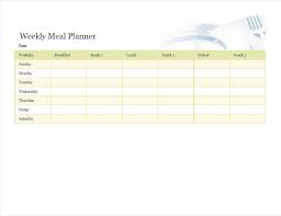 Weekly Meal Planner Office Templates Themes Office 365