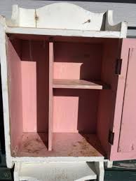 Primitive farmhouse wall cabinet hanging cupboard painted. Primitive Wall Cabinet Rustic Vintage Chippy Painted Medicine Cabinet 1831048931