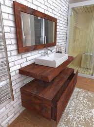 Mobile Da Bagno Perla In Finitura Noce Cilio Mobile Bagno Bagno Legno Arredamento Bagno