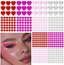 Heart Glitter Rhinestone Stickers The Shape Of Heart And Round Gems Crafts  Sticker Crystal Self Adhesive Jewels For Embellishment Encanto Stickers