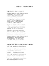 ( pablo neruda ) (tradução livre de fabio. Poemas 20 Y 15 De Pablo Neruda
