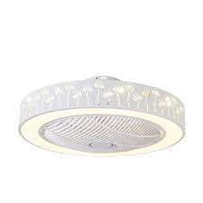 Get great deals on ebay! Lotus Leaf Starry Sky Diamond Decorative Metal Body And Acrylic Lampshade With Remote Control Indoor White 24 Inch Flush Mount Led Light With Invisible Ceiling Fan Ceiling Fan Lights Ceiling Fans