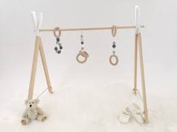 Handmade Wooden Timber Play Gym Wood Toy Baby Play Centre Activity Toy Silicone Beads And Maple Wood Organic Natural Gender Neutra Babygym Spielgerat Baby Diy