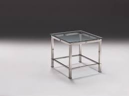 Modrest pyrite modern glass coffee table by vig furniture inc. Modern Side Table In Nickel Brass Glass Top Lounge Idfdesign
