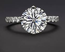 Image of 3 carat diamond platinum setting ring