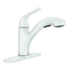 Kitchen faucet sprayer hard to pull out or put back in? Moen 87557w Brecklyn Single Handle Kitchen Faucet White For Sale Online Ebay
