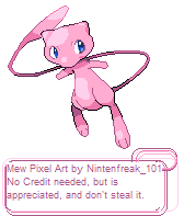 Or pokémon sword and shield. The Spriters Resource Full Sheet View Pokemon Generation 1 Customs 151 Mew Pixel Art