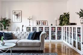 Ikea Billy Bookcases With Glass Doors Ikea Living Room Living Room Decor Apartment Bookcase With Glass Doors