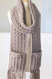 Perfect for everyday wear while giving you that chic look! Chunky Crochet Pocket Scarf Easy Texture Crochet Dreamz