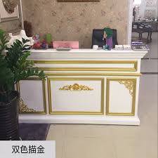 Maybe you would like to learn more about one of these? European Paint Cashier Counter Simple Clothing Store Bar Counter Small Beauty Salon Front Desk Reception Desk Retro Old