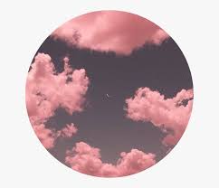 sky #moon #night #clouds #pink #tumblr #aesthetic - Aesthetic Cotton Candy  Skies, HD Png Download - kindpng