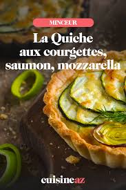 Quiche Aux Courgettes Saumon Et Mozzarella Recette Quiche Courgette Quiche Recette Quiche