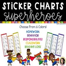 Superhero Sticker Charts