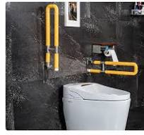 Bathroom Toilet Nylon Swing Handrail up and Down Grab Bar