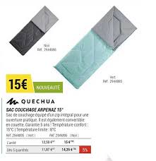 Ce sac de couchage est conçu pour vous permettre de dormir confortablement en camping à des températures proches de 10 °c. Offre Sac Couchage Arpenaz 10 Quechua Chez Decathlon