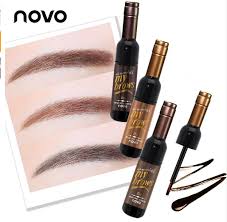 Black And Mild Wine Plastic Tip Novo Brand Eye Makeup Red Wine Eye Brow Tattoo Tint Long Lasting Waterproof Dye Eyebrow Gel Cream Mascara Make Up Cosmetics Eyebrow Tinting Eyebrow Gel Tinted Eyebrow Gel