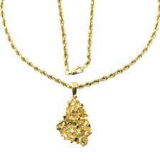 14k Gold Nugget Style Necklace 22 Long Necklace In 14k Gold Over 3 4 Ounce Vintage Gold Nugget Necklace 1970s Gold Nugget Jewelry Gold Nugget Jewelry Nugget Necklace Long Necklace