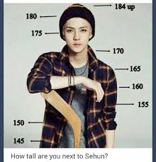 Lol I Literally Only Reach Upto His Waist Why This Giant Makes Me Feel So Small Sehun Exo Exo K Chanyeol Suho Baekhyun
