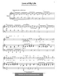 Love Of My Life Queen By Freddie Mercury Violin Sheet Music Cello Sheet Music Love Of My Life