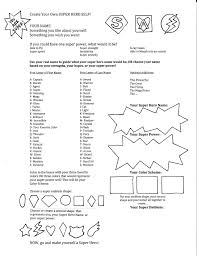 Create Your Super Hero Self 2nd Grade Art Art Worksheets Create A Superhero