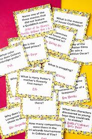 Test your knowledge of the harry potter series with our set of impossibly difficult trivia questions Harry Potter Trivia Questions For All Ages Free Printable Play Party Plan