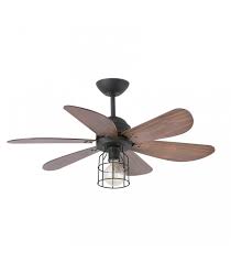 A chandelier ceiling fan adds function and glamourous style; 1 Light Small Ceiling Fan Black Walnut With Light Netlighting Co Uk