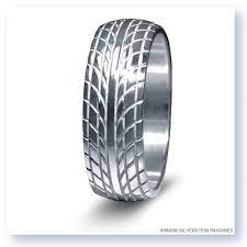 Mark Silverstein Imagines Sterling Silver Road Racing Themed Men S Wed White Gold Engagement Rings Unique Sterling Silver Mens Wedding Bands Mens Wedding Bands