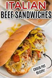 Crock Pot Italian Beef Sandwich Recipe Is Packed With Flavor The Beef Is So Tender And Delicious I Italian Beef Sandwiches Beef Sandwich Recipes Beef Sandwich