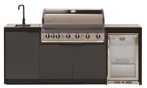 They're large, robust gas barbecues with a wide grilling surface, powerful burning capacity, functional design, and versatile extras. Diy Outdoor Kitchen Kits Cabinets Alfresco Plus Australia