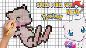 10 pokemon pixel art templates. Speed Pixel Art Mew Pokemon Youtube