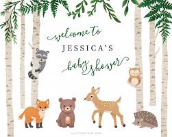 Two 5″ x 7″ game/keepsake lined up on an 8.5″ x 11″ (2550 px x 3300 px) file for easy printing at home. The Cutest Woodland Baby Shower Ideas Colleen Michele