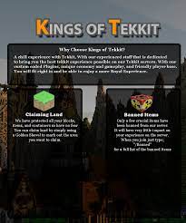 Here at innovative gaming, we believe in the core aspects of minecraft multiplayer. Kings Of Tekkit Lite New Minecraft Server