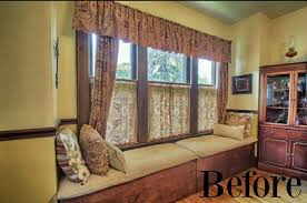 Using various decorating styles and patterns can enhance the comfort and appearance of a window. Budget Friendly Dining Room Window Seat Makeover Salvage Sister And Mister