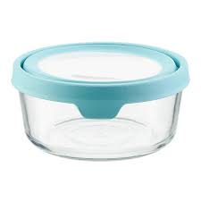 This set is an exceptional value! Anchor Hocking Glass Trueseal Round Food Storage Containers With Blue Lids The Container Store