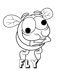 Children love any coloring pages as these pages allow them to play with colors and use their power of imagination to create unique pictures. Funny Fly Coloring Page To Print And Download