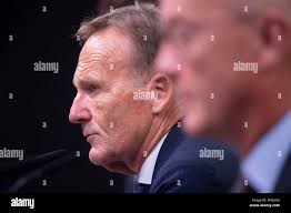 Dortmund, Deutschland. 13th Aug, 2019. Thomas TRESS (Tress) (Managing  Director) Financial Press Conference of Borussia Dortmund GmbH & Co. KGaA,  Signal Iduna Park, 13.08.2019