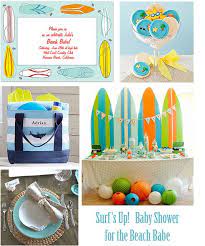 Beach Babe Baby Shower Surfs Up Surfer Baby Shower Beach Baby Shower Theme Beach Baby Showers