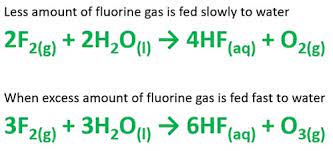 Fluorine And Water Reaction F2 H2o