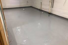 Waterproof Rubber Floor Paint In A Basement Waterproof Flooring Flooring Painted Floors